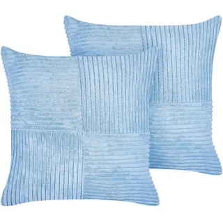 Beliani MILLET Dekokissen 43 x 43 cm Blau