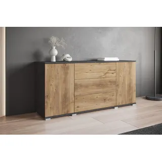 INOSIGN Sideboard »Kenia, Kommode für das Schlafzimmer/Wohnzimmer« 1 Stk. tlg. Modernes Sideboard mit 3 Schubladen und 4 Fächern, Breite 150 cm, grau