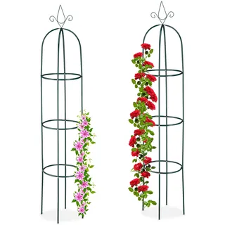 Relaxdays Obelisk 200 x 41 cm Grün