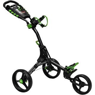 EZE GLIDE Compact+ 3 Rad Golf Wagen -Charcoal/Lime Trolley, Einheitsgröße, Holzkohle/Limette