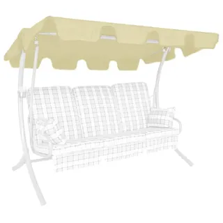 Angerer Freizeitmöbel GmbH Hollywoodschaukel Sonnendach Universalgröße - passend für viele Hollywoodschaukeln - Schaukeldach Made in Germany (Swingtex Elfenbein, Universalgröße)