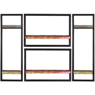 SIT Möbel Wandregal 110 x 25 x 75 cm Schwarz/Bunt