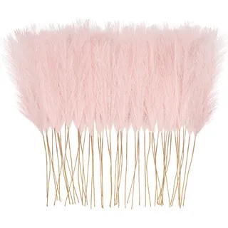 obbsie Künstliche Pampasgras-Dekoration, 54,9 cm, kurz, künstliches Pompon-Gras, Blumen-Pompas, Gras, Zweige, Vasenfüller, Blumenarrangement für Zuhause, Hochzeit, Boho-Dekoration, 50 Stück