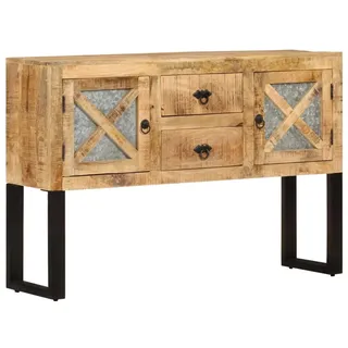 vidaXL Sideboard 110x30x74 cm Raues Mangoholz
