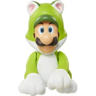 Jakks Pacific Nintendo Super Mario Figur Cat Luigi, 6,5 cm