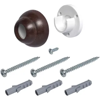 Liedeco Wandträger »Thüringen« für Gardinenstangen Ø 28 mm, braun