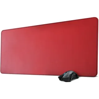 ZORESYN Schreibtischunterlage PU-Leder Rot 90 x 40 cm