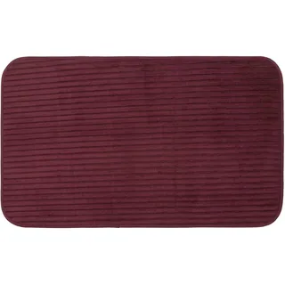 Gözze Badematte »Berlin« Höhe 7 mm rutschhemmend beschichtet fußbodenheizungsgeeignet Badteppich, Uni Farben, Cord Optik, waschbar, lila