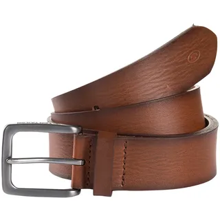Ledergürtel TOM TAILOR "TTSCOTT", Herren, Gr. 85, braun (cognac), Rindsleder, unifarben, Gürtel Ledergürtel, 3,5 cm breit, Herrengürtel, Jeans und Casual, bis Gr. 120