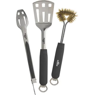 Napoleon Grillbesteck 3-teilig Edelstahl schwarz