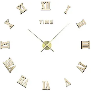 Große Wanduhr DIY, 70-90cm, Stille, Spiegel, Acryl, Wanddekoration für Wohnzimmer, Schlafzimmer, Küche, Büro