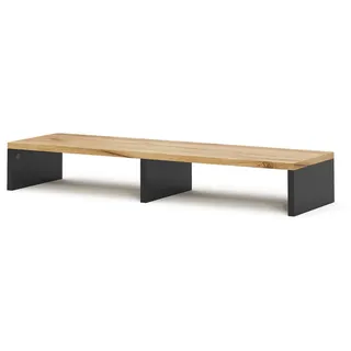 Vicco Monitorständer Tomy Anthrazit/Goldkraft Eiche 80 x 12 cm , Anthrazit, Honigeiche , Holzwerkstoff , Rechteckig , 80x12x23.5 cm , Büromöbel, Schreibtische, Schreibtischzubehör