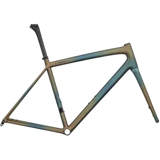Specialized S-works Aethos 2025 Straßenrahmen - Satin Deep Lake Metallic / Green Pearl / Burnt Gold Metallic Fades / Dark Navy - 54
