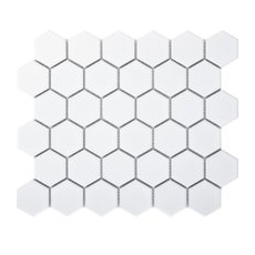 Mosaik-Fliese Hexagon Weiß