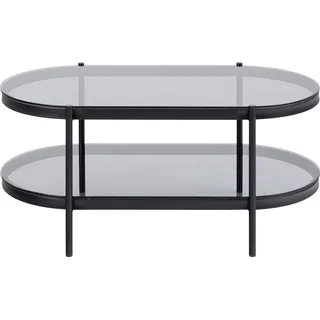 ACTONA GROUP Couchtisch, (1 St.), tischplatte aus gehärtetem Rauchglas.Oval, 1 Ablage, B: 95 cm, grau