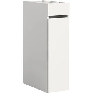 xonox.home Badezimmer Free Standregal Apothekerauszug mit 3 Fächern 3 offene Ablagefächer Rollregal Organizer Anstellregal Anstellschrank Badschrank, ca.60x101x29cm