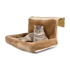 fellhof Kuschelbett Korb Körbchen für Katzen und Hunde, 100% Lammfell, Größe 45 x 38 x 6 cm