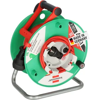 Brennenstuhl Garant G Bretec IP44 Gartenkabeltrommel Kabeltrommel für Rasenmäher mit 38+2m Kabel in rot, Spezialkunststoff, kurzfristiger Einsatz im Außenbereich, Made in Germany)