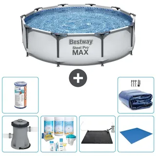Bestway Steel Pro MAX Rund - 305x76 cm - 7-teilig S21674 - Grau