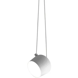 Flos Aim Sospensione Deckenleuchte LED aus Aluminium und Polycarbonat in der Farbe White 16Watt, Maße: 24,3cm x 24,3cm x 21,1cm, F0090009