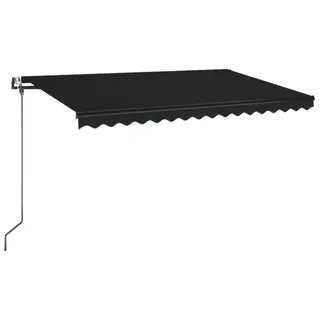 vidaXL Automatische Markise mit LED & Windsensor 450x350 cm Anthrazit - Grau