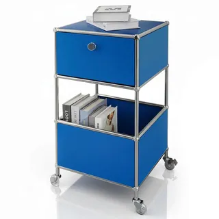 Floordirekt Standregal , Blau , Metall , 40x69x40 cm , stehend , Wohnzimmer, Regale, Bücherregale
