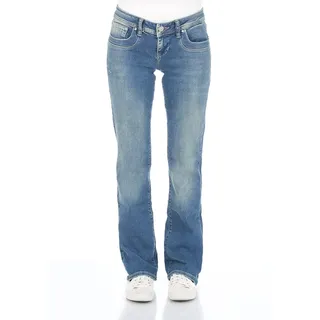 LTB Jeans Damen Jeans Bootcut Valerie - Low Waist Damen Bootcut Jeans mit Reißverschluss - Valerie Mandy WASH Jeanshose in Blau 30W / 34L