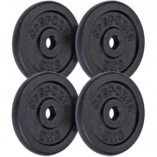 ScSPORTS ScSPORTS® Hantelscheiben Set 20 kg 30/31mm Gusseisen Gewichtsscheiben Gewichte