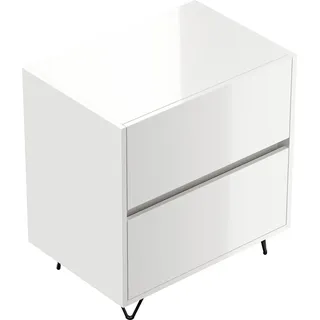 Posseik Nachttisch Industrial A 2 Schubladen 60 cm Weiß