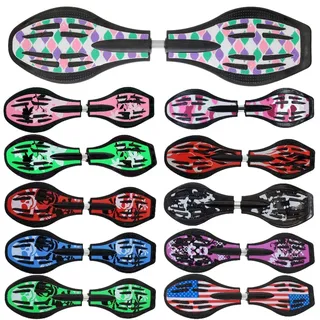 Waveboard Original Funtomia mit ABEC9 Kugellager inkl. Tasche (Verschiedene Farbdesigns) (Lila/Türkis)