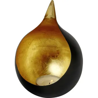 Lambert Caldera Windlicht Eisen,antik zink/gold, H35 Ø 24,5 41113