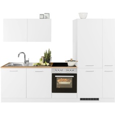 Bild MÖBEL Küchenzeile »Kehl«, ohne E-Geräte, 270cm, für Kühl/Gefrierkombination und Geschirrspüler, weiß