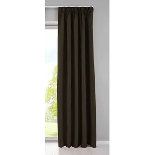 Gardinenbox Vorhang Blickdicht »Newyork« verdeckte Schlaufen Braun HxB 225x140 cm 1er-Pack Thermo-Gardine Verdunkelungsvorhang Blackout schalldämmend Kräuselband Raffhalter 202020610