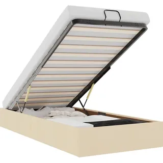 vidaXL Ottoman-Bett ohne Matratze Creme 80x200 cm Stoff