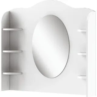 Furniture24 Aufsatz Spiegel MIA MI02 Weiß Mädchenzimmer Kinderzimmer - Weiß