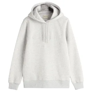 GANT Damen REG Tonal Shield Hoodie Kapuzenpullover, Pale Grey Melange, 50