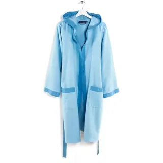 Caleffi - Bademantel für Herren und Damen, Mikrofaser, weich, leicht, saugfähig, Bademantel für Damen und Herren, schnell trocknend, Bademantel aus Mikrofaser, Kapuze, Taschen, Gürtel mit Schlaufen
