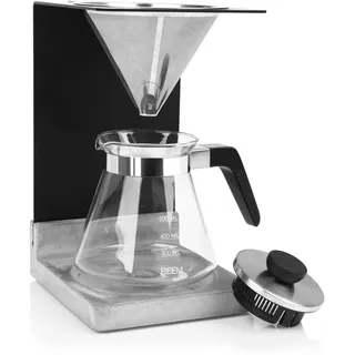 BEEM Pour Over Kaffeebereiter Set 4 Tassen grau/schwarz