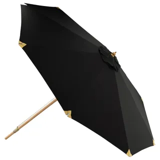 Gardenson Sonnenschirm , Schwarz , 330x258x330 cm , Knickgelenk , Sonnenschutz, Sonnenschirme