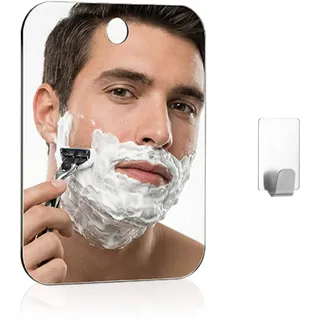 FDHBDF Rasierspiegel Duschspiegel, Antibeschlag Spiegel zum Aufhängen mit Bohrung, Bruchsicherer Bad Schminkspiegel Tragbarer Shower Mirror, Geeignet für Badezimmer, Camping, Reise (20 * 25)