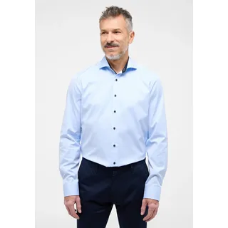 Eterna Langarmhemd »SLIM FIT« NON IRON (bügelfrei), blau