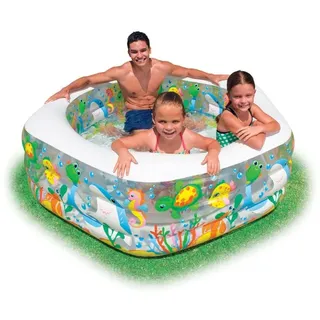 Intex Ocean Reef Pool - Kinder Aufstellpool - Planschbecken - 194 x 178 x 61 cm - Für 6+ Jahre, Bunt