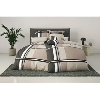OTTO home Cassia Kariert Grau 135 x 200 cm + 2 x 80 x 80 cm