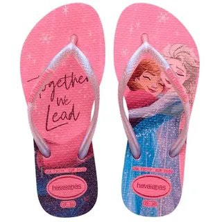 Havaianas Kids Slim Princess Flip Flops, Pink Lemonade, 29-30.