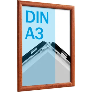 Klapprahmen A3 Standard holzoptik  | 25 mm | Gehrung, Aluminium
