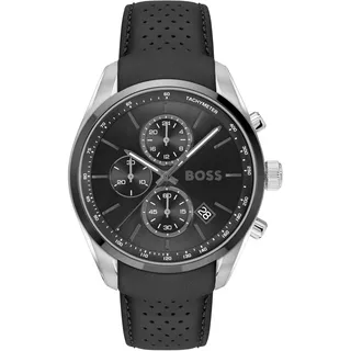 Boss Grand Prix 44 Schwarzes Lederarmband 44 mm 1514224