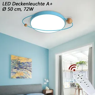 NEU XQ-301 Blau LED Deckenleuchte mit Fernbedienung Lichtfarbe/Helligkeit einstellbar Acryl-Schirm Blau lackierter Metallrahmen - Blau