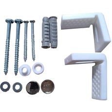 VeeBath Toiletten-Schrauben-Set für das Badezimmer, abgewinkelt, für die Bodenmontage, für Toilettenschüsseln, für Bidet oder Halbsäulen