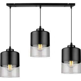 Moderne Deckenhängelampe Glaskronleuchter - Schwarz, Transparent