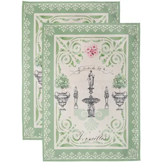 Maison d' Hermine Jardin Du Roy 100% Baumwolle Set von 2 Multi-Purpose Küchenhandtuch | Bar Handtücher | Frühling/Sommer (50 cm X 70 cm)